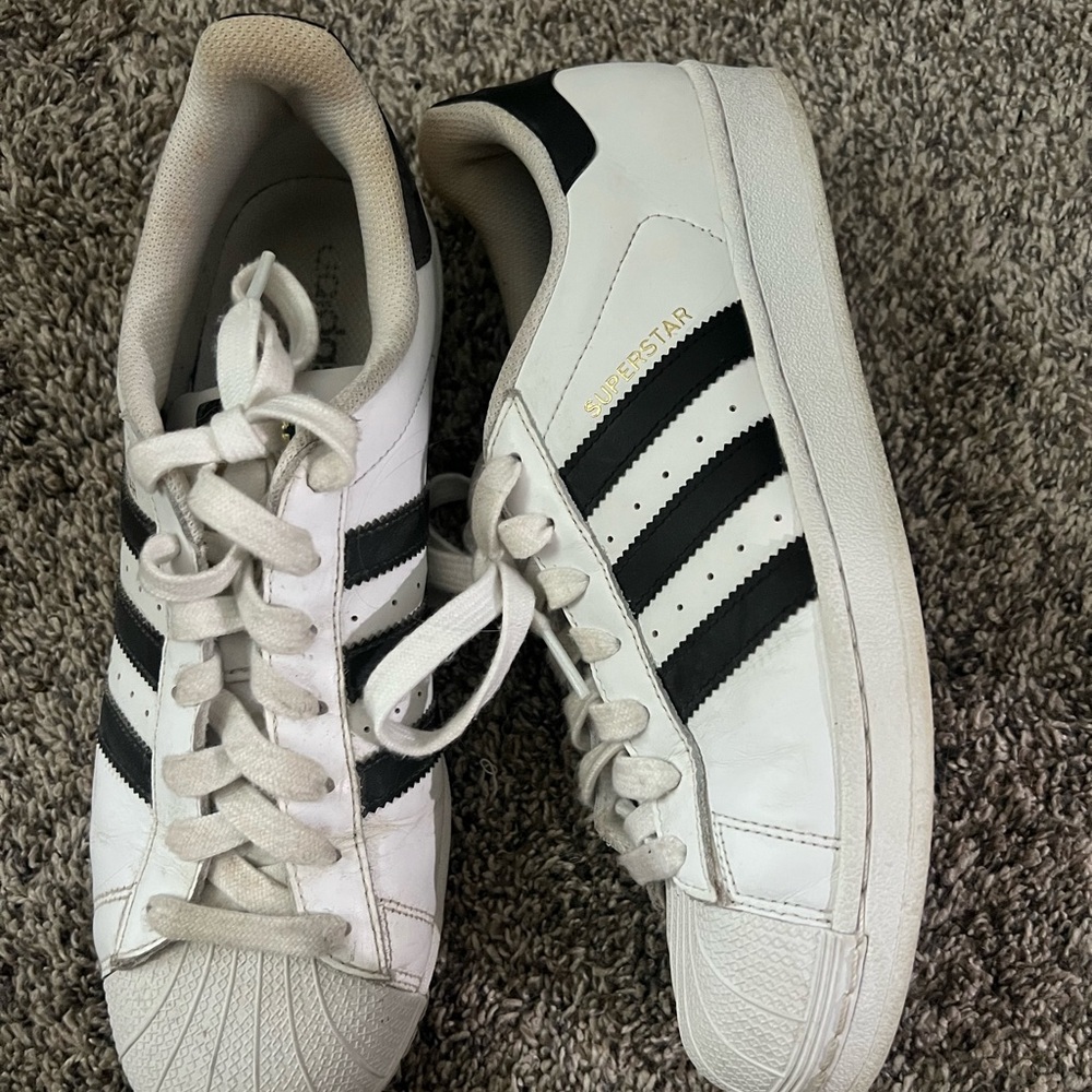 Adidas Superstar White with Black Stripes